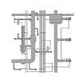 Industrial Pipe System Structural Layout With Engineering Components And Mechanical Framework