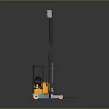 Modern Industrial Electric Stacker Featuring Transparent Cabin And Black Yellow Design