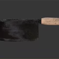 High Quality Kitchen Knife With Black Blade And Wooden Handle For Home Use