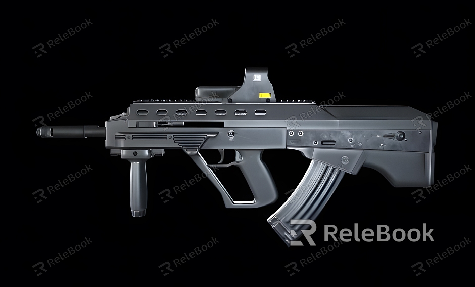 Assault Rifle Gun Weapon Assault Rifle Military Toy Gun Submachine Gun model