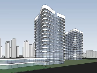 Modern Office Building Hotel Office 3d model
