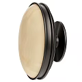 Elegant Modern Wall Sconce with Beige Lampshade and Black Metal Frame Design