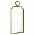 Elegant Gold Framed Mirror With Arched Top Decorative Details And Classic Design
