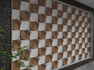Modern background wall 3d model