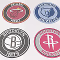 NBA Team Logos Featuring Miami Heat Memphis Grizzlies Brooklyn Nets And Houston Rockets
