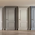 Modern Hinged Doors With Multiple Color Variations And Panel Design For Interior Spaces 3d model