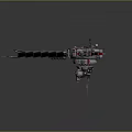 Futuristic Space Station Model With Multi Level Red White Modules And Extended Mechanical Arm