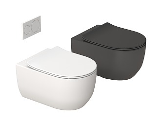 Wall-mounted toilet 3d model