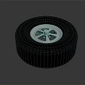 High Performance Black Car Tire With Silver Alloy Spoke Wheel Rim For Automotive Parts