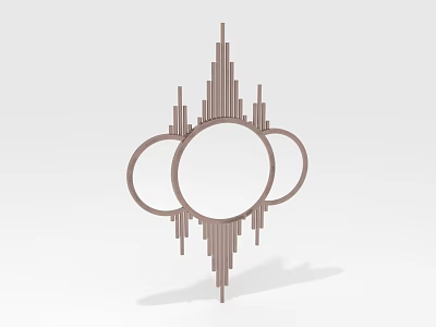 Modern Decorative Wall Hanging With Circular Center And Radial Lines Design 3d model
