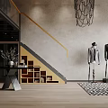 Modern Clothing Store Interior With Metal Racks Hanging Clothes Wooden Floor And Chandelier