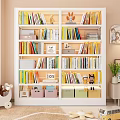 Modern White Home Bookcase Full Of Various Books Lovely Decor And Colorful Practical Storage Bins