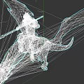 Flying Dragon With Armored Knight Riding On Back And Spear In Hand