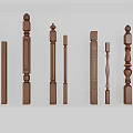 Various Decorative Wooden Railing Balusters with Classic and Modern Design Styles