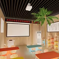 modern classroom 3d model