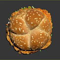 Delicious Chicken Burger with Sesame Bun Fried Chicken Patty Lettuce and Creamy Sauce
