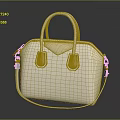 Elegant Beige Leather Handbag With Top Handle And Detachable Shoulder Strap