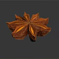 Orange Star Shaped Petal Design Decorative Ornament Set for Home Tabletop Decoration