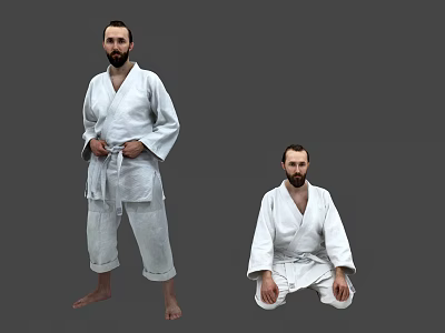 Modern men's sport taekwondo 3d model
