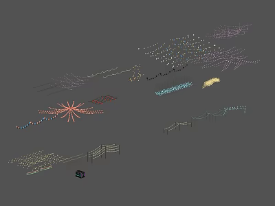 Industrial Factory Layout Design With Structural Lines And Architectural Framework Elements 3d model