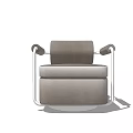 Modern Single Sofa With Upholstered Seat Metal Frame And Armrests Design