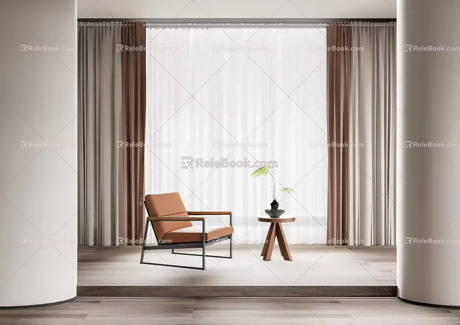 curtain fabric curtain gauze curtain fabric curtain 3d model
