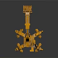 Yellow Heavy Duty Mechanical Multi Legged Industrial Vehicle With Robotic Structure