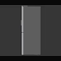 Modern Silver Double Door Refrigerator With Water Dispenser Stainless Steel Finish
