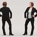 Business people woman chat 3d model