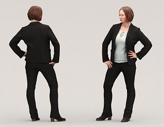 Business people woman chat 3d model