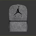 Stylish Gray Backpack Featuring Jumpman Logo And AIR Branding Design