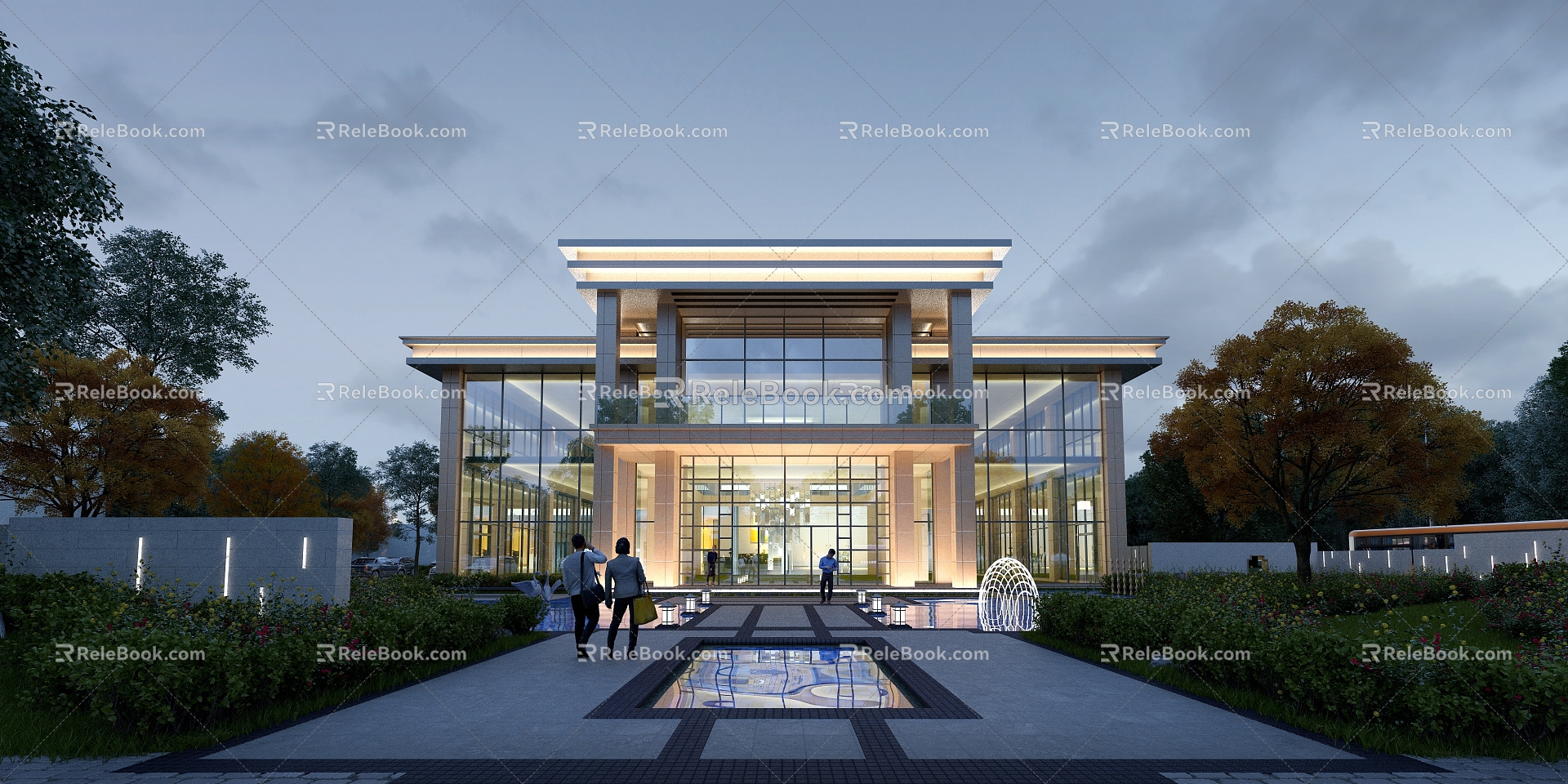 Modern Sales Office Building Sales Department 3d model