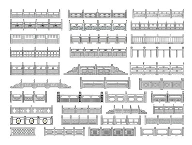 Chinese guardrail component hardware 3d model