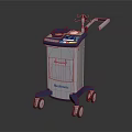 Mindray Professional Medical Cart With Blue White Design Control Panel And Wheels