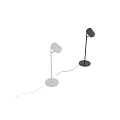 Modern Black and White Minimalist Floor Lamps with Adjustable Head for Home Living Room