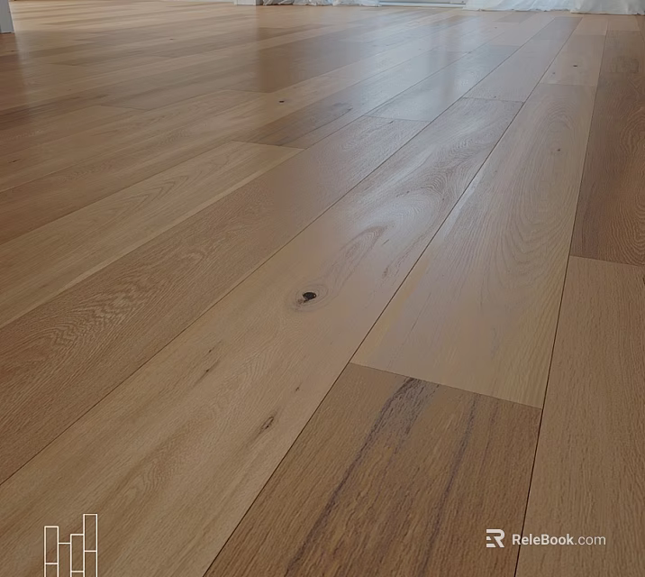 Hardwood Flooring With Natural Wood Grain And Warm Color Palette 3d model 