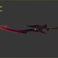 Sharp Blade Weapon With Unique Metallic Design And Reflective Surface