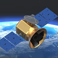Advanced Satellite Orbiting Earth With Solar Panels And Communication Antenna 3d model