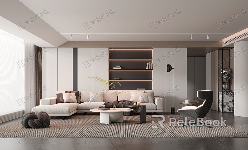 modern living room home living room model