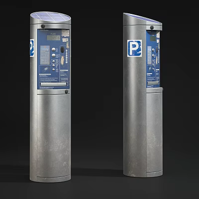 City Street Props Parking Meter Park Meter 3d model