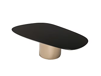 Italian Dining Table Large Round Table Oval Dining Table Light Luxury Black Round Dining Table Italian Oval Dining Table 3d model