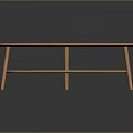 Modern Oval Shaped Wooden Coffee Table With Lower Mesh Shelf And Thin Legs