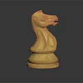 Decorative Wooden Chess Knight Piece for Board Game Entertainment Tabletop