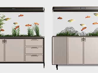 New Chinese Fish Tank Fish Tank Waterscape 3d model