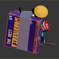 Commercial Fireworks Equipment in Purple Decorative Box with Colorful Festive Tubes