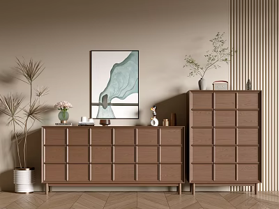 Modern Wood Grain Cabinet Simple Style Cabinet Whole Cabinet Sideboard Balcony Cabinet Storage Cabinet Entrance Cabinet 3d model