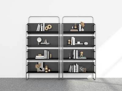 Modern Bookshelf Floor Bookshelf Storage Rack Display Rack Decorative Shelf Bookshelf 3d model