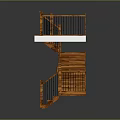 Elegant Wooden Staircase Design With Handrail Balustrade And Sturdy Steps