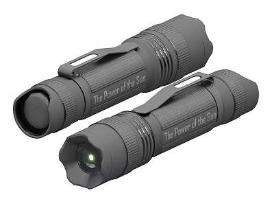 Portable LED Flashlights Featuring The Power of the Sun for Daily Use 3d model