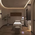 Modern SPA Sauna Interior Design With White Bathtub Massage Beds Arched Doorways And Recessed Lighting
